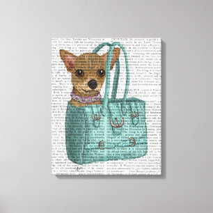Chihuahua i bag canvastryck