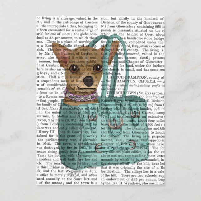 Chihuahua i bag vykort (Framsida)