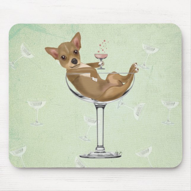 Chihuahua i Cocktail Glass Musmatta (Framsidan)
