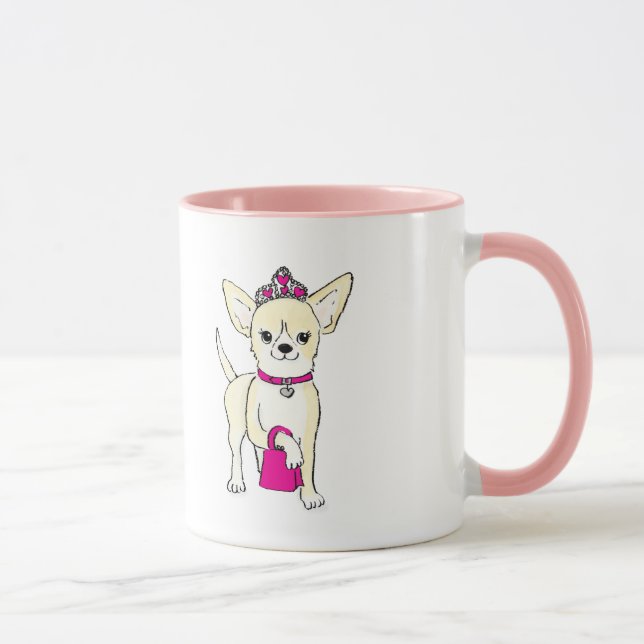 Chihuahua i ett tiara mugg (Höger)