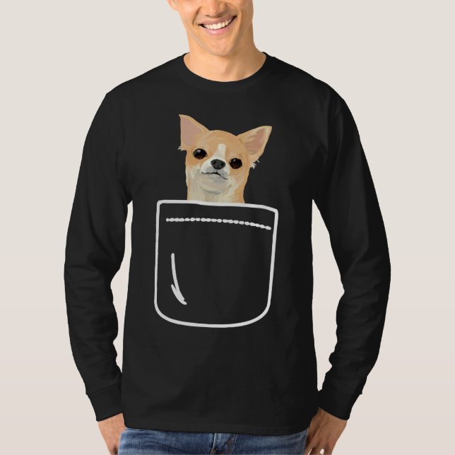 Chihuahua i frontdockan t shirt (Framsida)