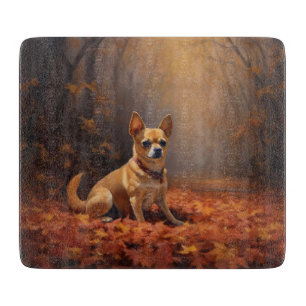 Chihuahua i höstlöv fall inspirerar