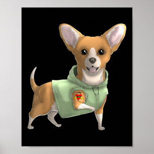 Chihuahua I Kärlek Mamma Tattoo Hund tröja Funny M Poster