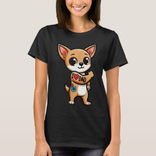 Chihuahua I Kärlek Pappa Rolig hund Tattoo_1 T Shirt