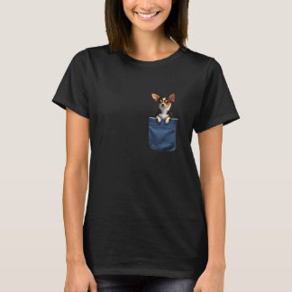 Chihuahua i Pocket Cute Chiwawa Hund T Shirt