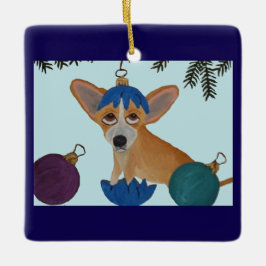 Chihuahua i trasig julgranskula