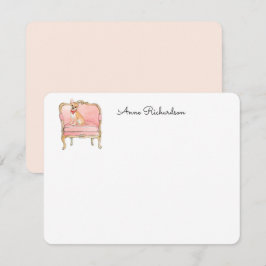 Chihuahua illustration anpassningsbar - ett enkelt tack kort