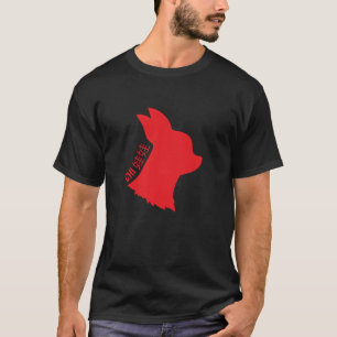 Chihuahua in Chinese Chi Chihuahua Silhouette Long T Shirt
