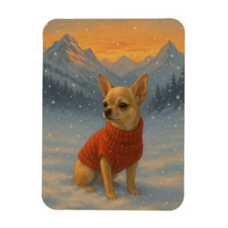 Chihuahua in the Snow Magnet