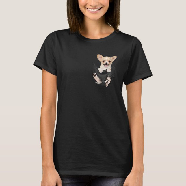 Chihuahua In Your Pocket Dogs Tee (Framsida)