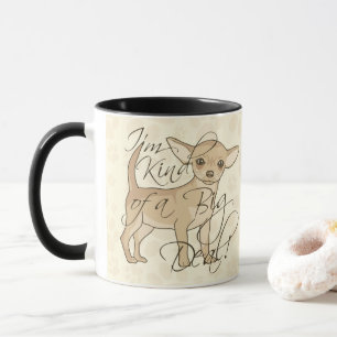 Chihuahua Jag är en stor Hund Mugg
