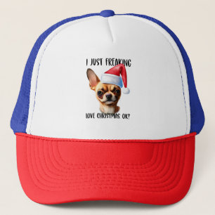 Chihuahua, jag bara fryser julen i Kärlek OK Julaf Keps