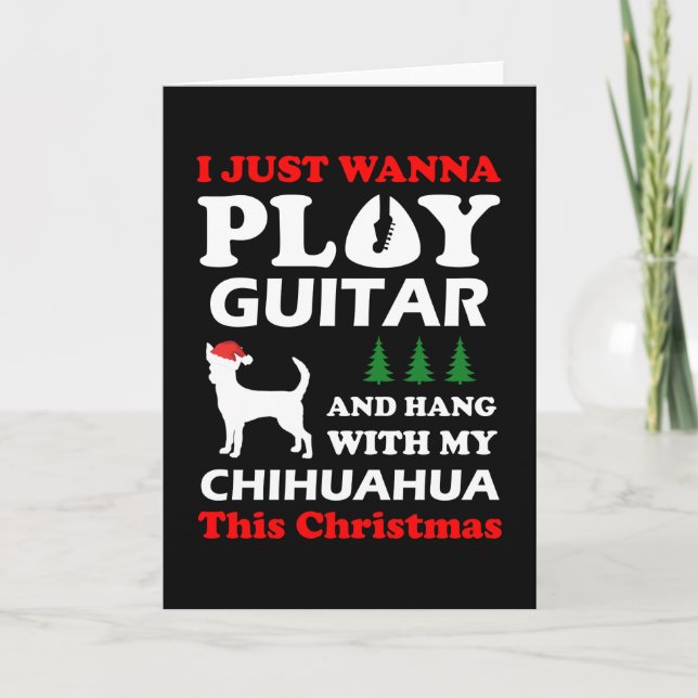 chihuahua jag vill bara spela gitarr kort (Framsida)