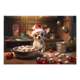 Chihuahua jul Cookies Festive Helgdag Fototryck