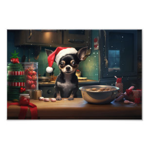 Chihuahua jul Cookies Helgdag Fototryck