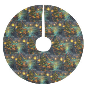 Chihuahua Jul Festive Voyage Julgransmatta Borstad Polyester