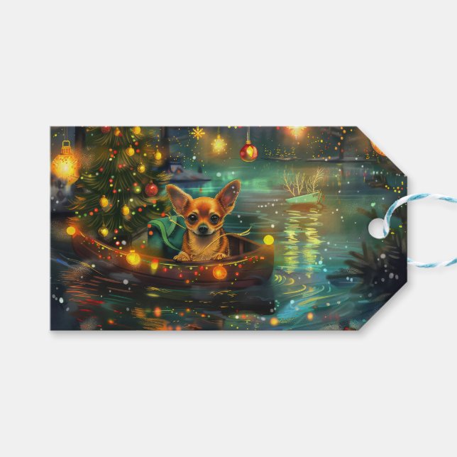 Chihuahua Jul Festive Voyage Presentetikett (Framsidan (Horisontell))