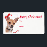 Chihuahua jul Gift Stickers Fraktsedel<br><div class="desc">De här berömvärda julklapparna från Chihuahua är en perfekt som passar vår pappra julomslutning från Chihuahua.</div>