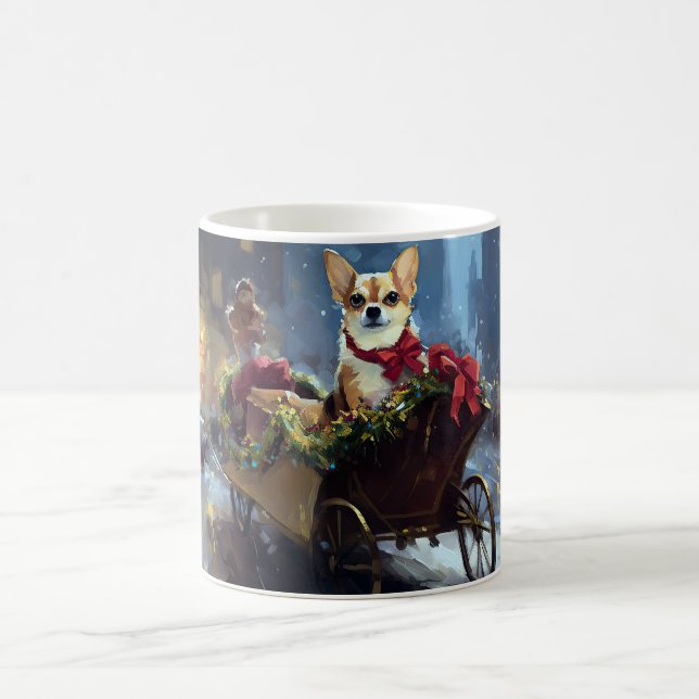 chihuahua jul högtidssäsong kaffemugg (Center)
