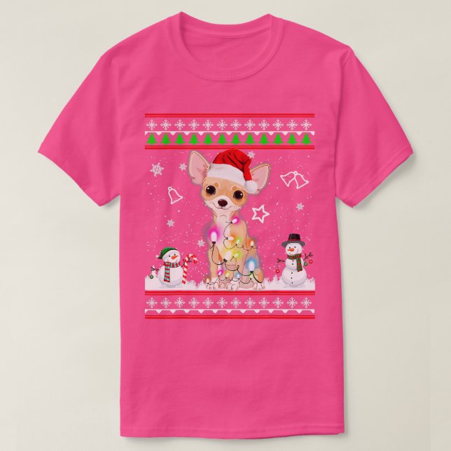 Chihuahua jul - Hund Light T Shirt (Design framsida)
