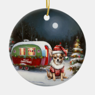 Chihuahua-jul Julgransprydnad Keramik