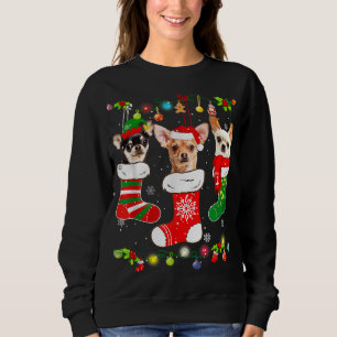 Chihuahua jul Ljus Gift Funny Julafton Hund Lov T Shirt