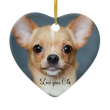 Chihuahua jul Ornament Heart Lägg till bild