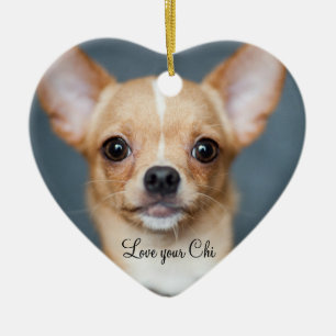 Chihuahua jul Ornament Heart Lägg till bild