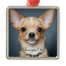 Chihuahua jul Ornament Metall Lägg till bild
