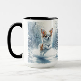 Chihuahua jul snö kaffemugg