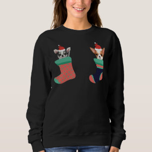 Chihuahua jul Socks Santa Hat T Shirt