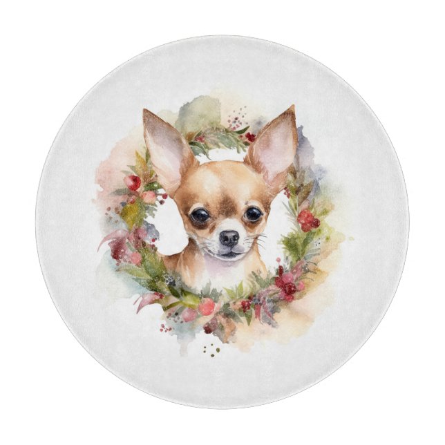 Chihuahua jul Utandning Festive Valp (Framsidan)