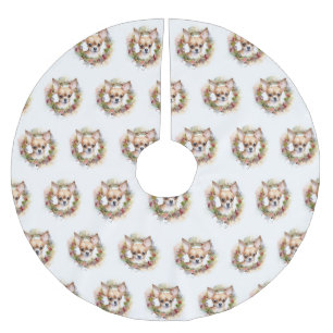 Chihuahua jul Utandning Festive Valp Julgransmatta Borstad Polyester