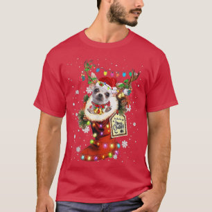 Chihuahua Julafton Boot jul Sock Winter Snö T Shirt