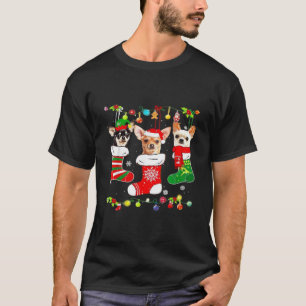 Chihuahua julbelysning Xmas Hund Klassisk T-Shirt