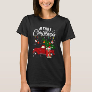 Chihuahua julgran röd lastbil God jul Pajamas T Shirt