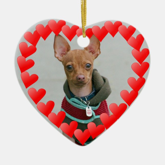 Chihuahua Julgransprydnad Keramik (Framsidan)