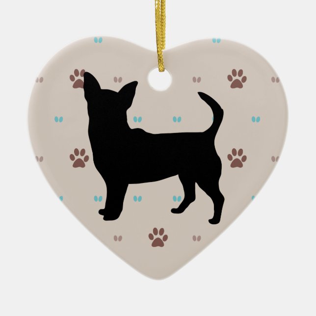 Chihuahua Julgransprydnad Keramik (Framsidan)