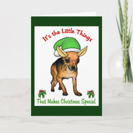 Chihuahua-julklappar Helgkort