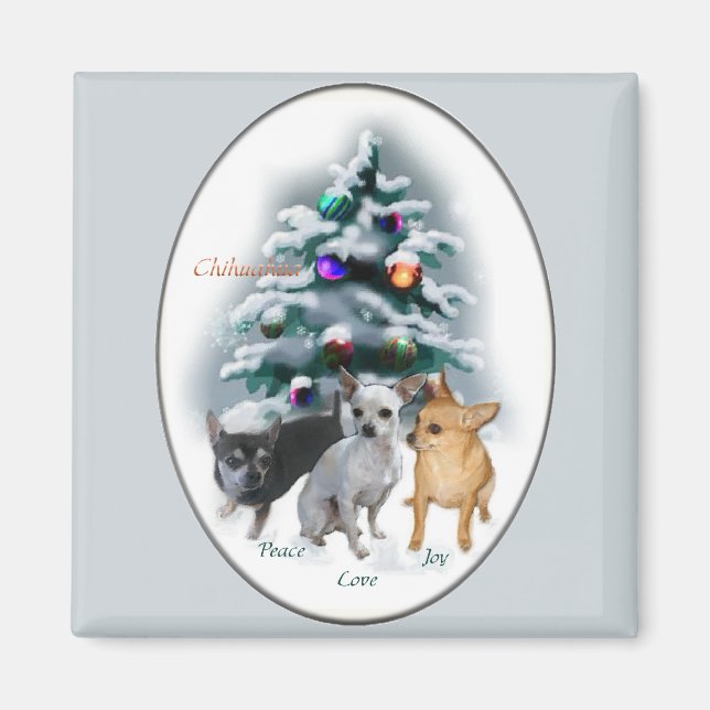 Chihuahua-julklappar Magnet (Framsidan)