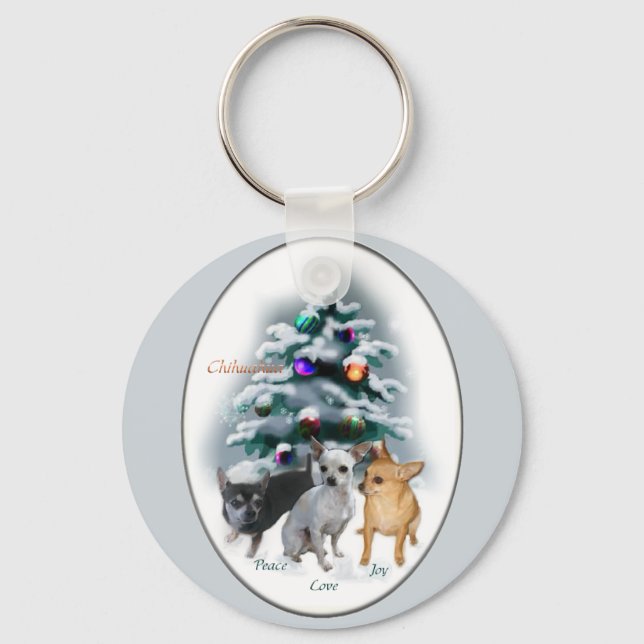 Chihuahua-julklappar Nyckelring (Framsida)