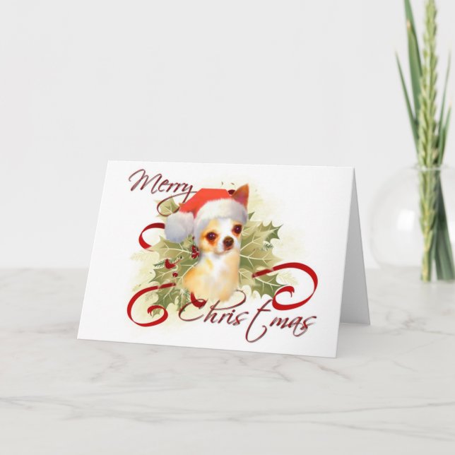 Chihuahua-julkort Helgkort (Framsida)