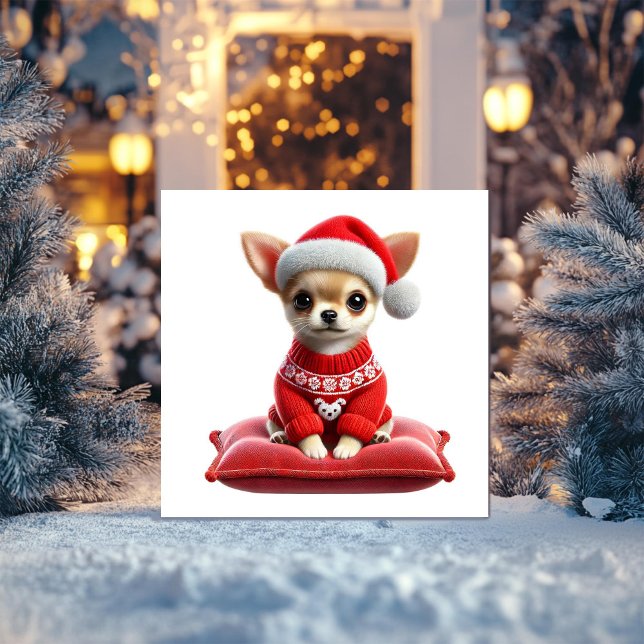 Chihuahua Julsötare Julkort (Skapare uppladdad)