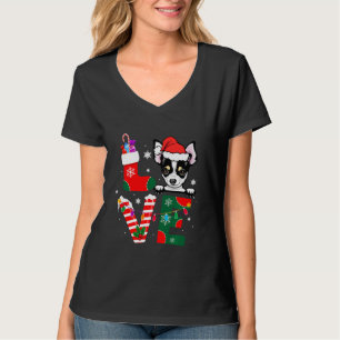 Chihuahua Jultomten jul Hundar Pajamas T Shirt