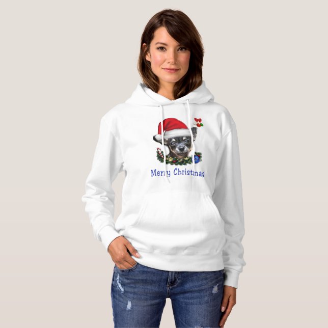 Chihuahua jultröja t shirt (Hel framsida)