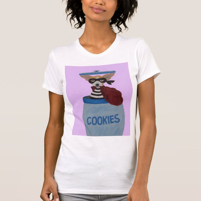 Chihuahua Kakstöldare T Shirt (Framsida)