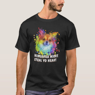 Chihuahua kan Steal Yo Heart Hund aveln Puppy Hum T Shirt