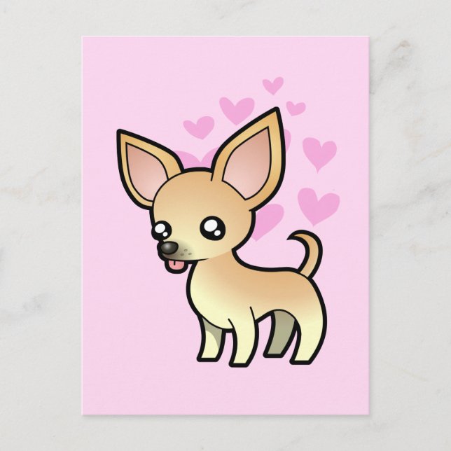 Chihuahua Kärlek (mjuk jacka) Vykort (Framsida)