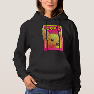 Chihuahua Kärlek Rosa och Gult Pop Art T Shirt