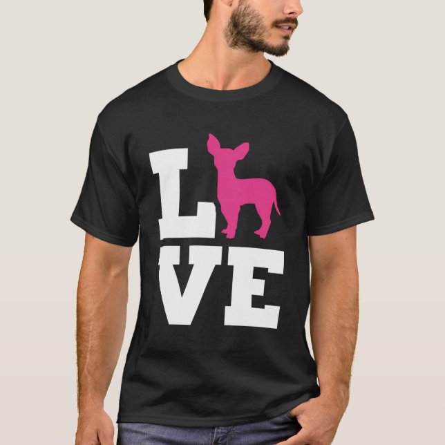 Chihuahua Kärlek T Shirt (Framsida)